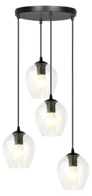 Image de Lampe à suspension ISTAR en métal noir et verre