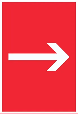 Produktbild von Richtungspfeil rechts Schild hochkant weiss rot Pfeil A6 (105x148mm)
