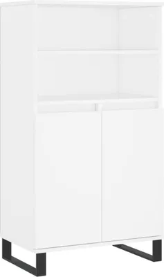 Obrázek produktu pro vidaXL Vysoká deska bílá 60x36x110 cm Dřevěná konstrukce
