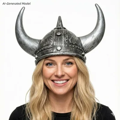 Productafbeelding van Vikingshelm met hoorns, voor volwassenen, middeleeuws, geschikt voor Halloween