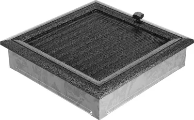 Produktbild von Lüftungsgitter Oskar 22x22 schwarz und silber Jalousie