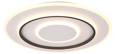 Zdjęcie produktu dla Plafon LED okrągły z pilotem JORA biało-czarny 55W Odcienie bieli 6400lm metal wym:6x60x60cm IP20 RL