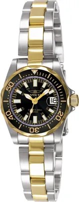 Produktbild von Invicta Signature 7063 Damenuhr - Quarzwerk - Edelstahl mit schwarzem Zifferblatt - 27 mm