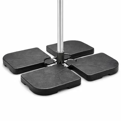 Immagine prodotto di Supporti per ombrelloni a braccio – Pesi di zavorramento per croci di base in plastica e robusti supporti per ombrelloni (4 pezzi fino a 80 kg)