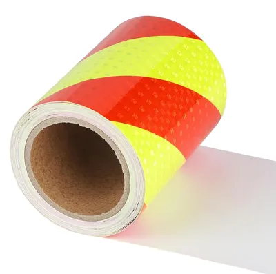 Productafbeelding van Reflecterende tape, waterdicht, reflecterend, zelfklevend, rood en geel, voor voertuigen, tankstations, parkeerplaatsen, magazijnen, herinneringen
