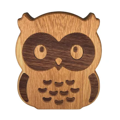 Produktbild von Holzfigur Eule | Originelle, minimalistische Dekoration für das Kinderzimmer