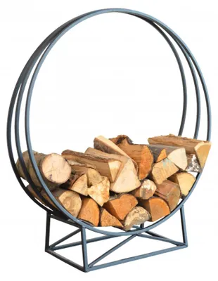 Image de Porte bûches rond - L 28,7 x l 81 x H 88,8 cm - Fer