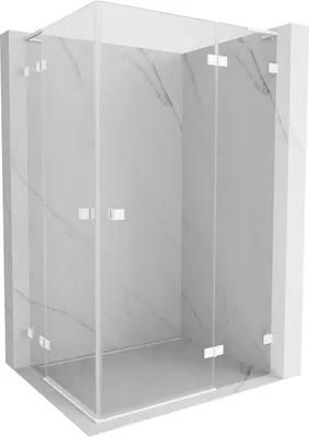 Immagine prodotto di Mexen Lunar L Cabina doccia a battente destra Duo 95 x 90 cm, trasparente, bianca - 834L-095P-090L-20-00