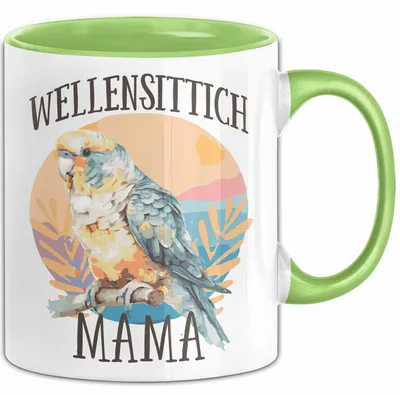Produktbild von Wellensittich Tasse Geschenk Wellensittich Mama Geschenkidee Wellensittich Besitzerin (Grün)