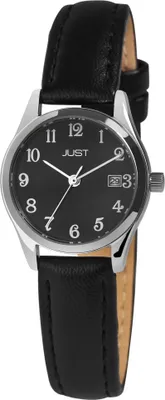 Produktbild von Just JU011 Analog Damenuhr mit Echtlederband