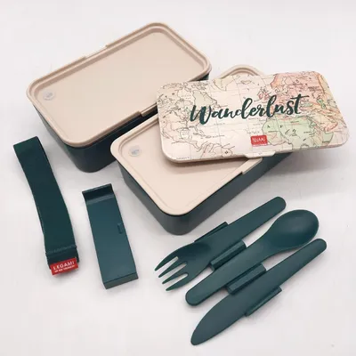 Produktbild von Legami Lunchbox 3 Besteckn Travel Lunchbox Fassungsvermögen 1200 ml Toasters