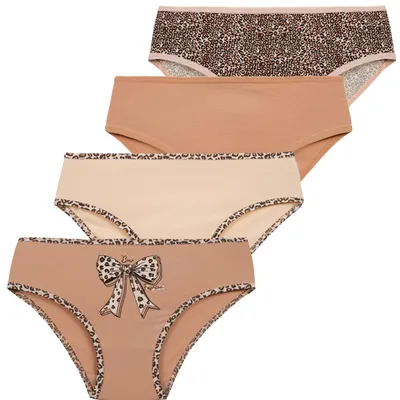 Produktbild von Mädchenunterwäsche - Mädchen Slips Größe 152 - Kinder Slips 4 Stück - Mädchenunterhosen