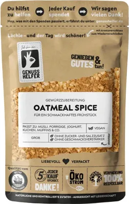 Produktbild von Oatmeal Spice, Gewürz-Topping für Haferbrei & Porridge, vegan, 100g