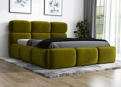 Produktbild von Polsterbett MIAMI 120x200 mit Matratze und Bettkasten. Möbel vom Hersteller- Handarbeit! Bett Komplett-Set mit Matratze,Bettkasten, Lattenrost & Kopfteil. Modern und robust. Elegantes Bett mit massives Kopfteil und kristallähnlichen Knöpfen.