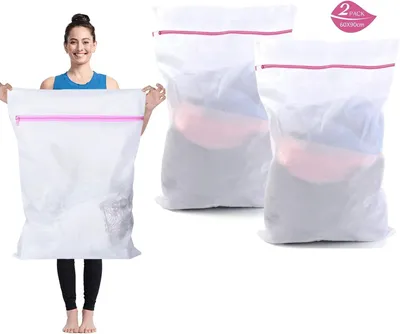 Produktbild von Wäschenetz für Waschmaschine Groß, Pack of 2 Laundry Net Large, Oversized Laundry Bag 60 x 80 cm, Laundry Net for Washing Machine