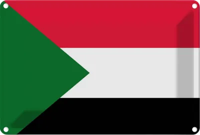 Produktbild von vianmo Blechschild 20x30 cm Sudan Flagge Fahne Wappen