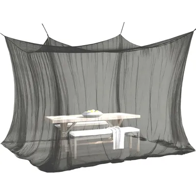 Produktbild von ELEGANCIO Moskitonetz für Innen und Außen 300 x 300 x 250 cm 220 Mesh XXL Mosquito net Insektenschutznetz Mückennetz Camping Doppelbett Zelt Schwarz