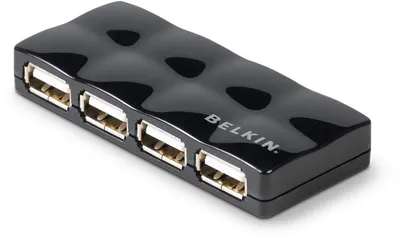 Obrázek produktu pro Belkin 4-Port USB 2.0, USB 2.0, 480 Mbit/s, Černá, USB