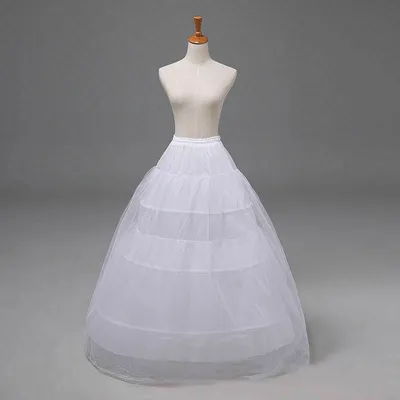 Produktbild von 3 Ringe Reifrock Weiß Tüllrock Petticoat Unterrock Krinoline Brautkleid