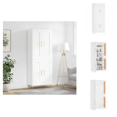 Produktbild von vidaXL Highboard Weiß 69,5x34x180 cm Holzwerkstoff -  Sideboards