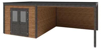 Immagine prodotto di Casetta da giardino in legno Sora 7.06x4.09 m - 28.87 m2 - 28 mm - impregnata
