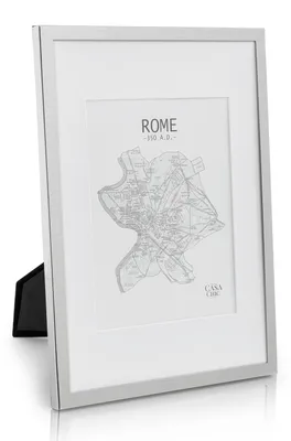 Image de Casa Chic Cadre Photo, Cadre Photo en Metal de 31 x 23 cm, Cadres Photo, Porte Photo Mural, Cadre Decoration Murale Pele Mele, Affichage Vertical/Horizontal, avec Protection Verre et Passe Partout