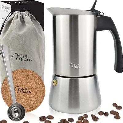 Produktbild von Milu Espressokocher silber, 2 Tassen