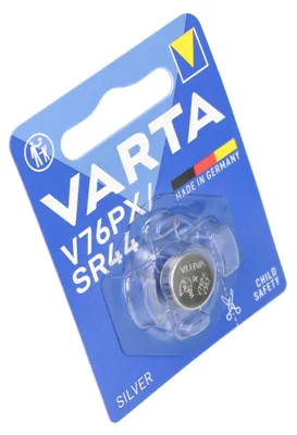 Zdjęcie produktu dla Varta 1x 1.55V V 76 PX, Jednorazowa bateria, SR44, Srebrny-Oksydowany, 1,55 V, 1 szt., Srebrny