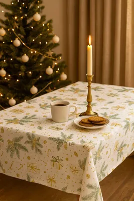 Produktbild von Wachstuchtischdecke Winter Weihnachten abwischbar 140 x 360 cm