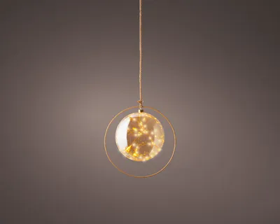 Produktbild von Lumineo Micro LED Kugel amber 26 cm