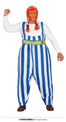 Produktbild von gestreifte Latzhose mit Gürtel, Größe:L