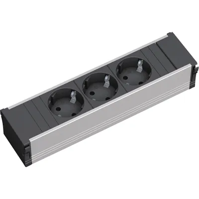 Obrázok produktu pre Bachmann 333.1007, Vnútorný, Čierna, Šedá, 3 AC zásuvky/AC zásuviek