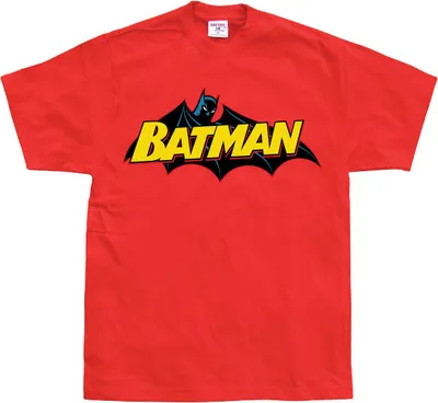 Produktbild von Batman Retro Logo T-Shirt - Large - Red