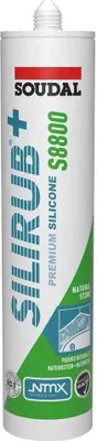 Produktbild von Soudal Neutralsilikon Silirub+ S8800 transparent 300 ml