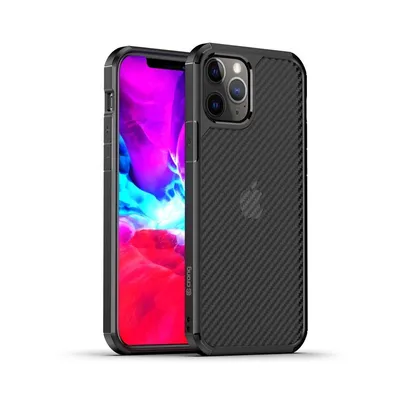 Produktbild von Crong, Hülle iPhone 12 Pro Max Hybrid Carbon ultra stabil, Schwarz