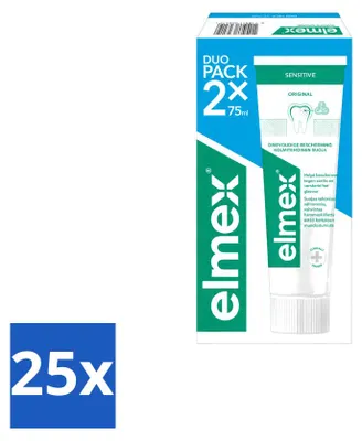 Produktbild von 25 x Elmex Sensitive Zahnpasta - für empfindliche Zähne - 75 ml - Vorteilspackung - 25 Stücke