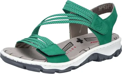 Produktbild von Rieker Damen Sandale Trekking Outdoor Stretch Klettverschluss schmal 68871, Größe:38 EU, Farbe:Grün