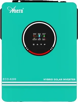 Produktbild von Anern Solarwechselrichter, 6200W Leistung, Dualausgang, integrierter MPPT 120A, 6200W 48V, 220-240V, MIT WIFI