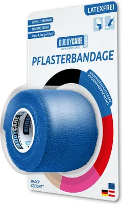 Produktbild von Pflasterbandage latexfrei Buddycare Med blau 1 St