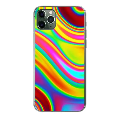 Produktbild von MuchoWow® Handyhülle Schutzhülle Hülle für iPhone 11 Pro Max Kunst - Wellen - Farben - Psychedelisch Silikon Softcase Handy Hülle - Schutz