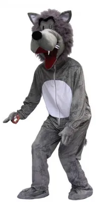 Image de Déguisement adulte peluche loup taille unique - costume animal peluche - panoplie