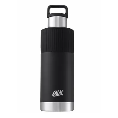 Productafbeelding van ESBIT SCULPTOR roestvrijstalen geïsoleerde fles, model 'Standard Mouth' met manchet, 1 liter, zwart