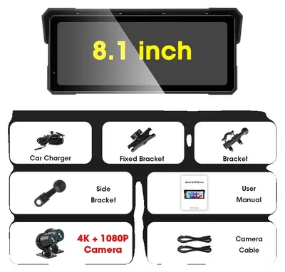 Obrázek produktu pro Motocyklová DVR kamera s GPS, duálním Bluetooth, vodotěsná