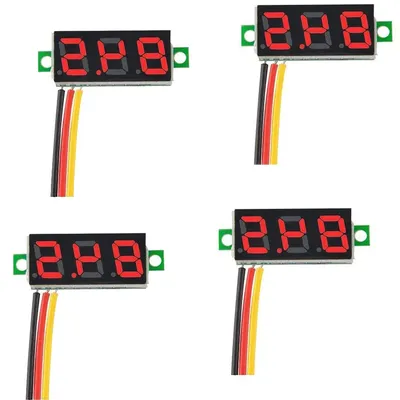 Productafbeelding van Mini Digitale Voltmeter - Spanning Tester - Elektronica Controleren - Driedraads Aansluiting - 028 inch Display - Rood