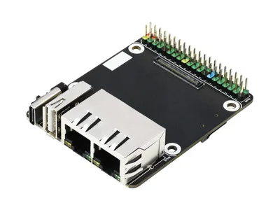 Produktbild von WaveShare Mini Dual Gigabit Ethernet Base Board for Raspberry Pi Compute Module 4