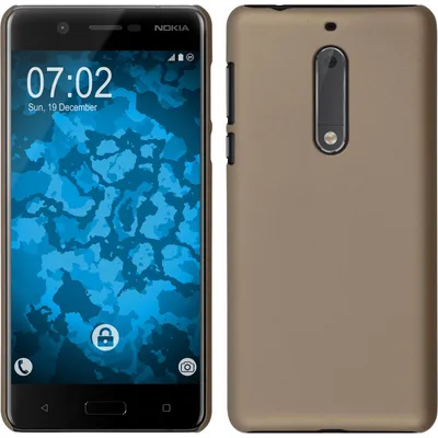 Produktbild von PhoneNatic Case für Nokia 5 Hülle gold gummiert Hard-case für Nokia 5 + 2 Schutzfolien