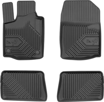 Produktbild von Fußmatten Gummimatten No.77 für Renault Twingo II 2007-2014 TPE Schwarz 4 tlg
