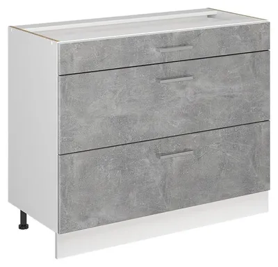 Obrázok produktu pre Kuchynská spodná skrinka Vicco R-Line betón/biely 100 cm bez pracovnej dosky, Model 71495