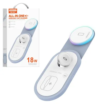 Imagen del producto de Somostel, cargador inalámbrico inductivo MagSafe 4 en 1, 15W, color blanco