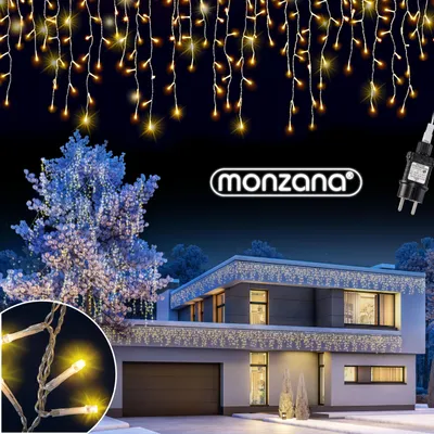Image de Monzana Guirlande lumineuse 600 LED 20m  illumination Blanc chaud décoration Noël éclairage cascade intérieur extérieur